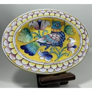 Romano Innocenti SIGNED PLATE - Italian Majolica (Florence) Pottery-RARE HTF